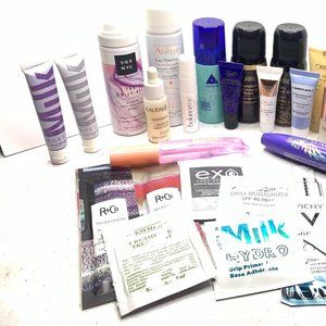 high-end makeup, skin care, and hair care samples